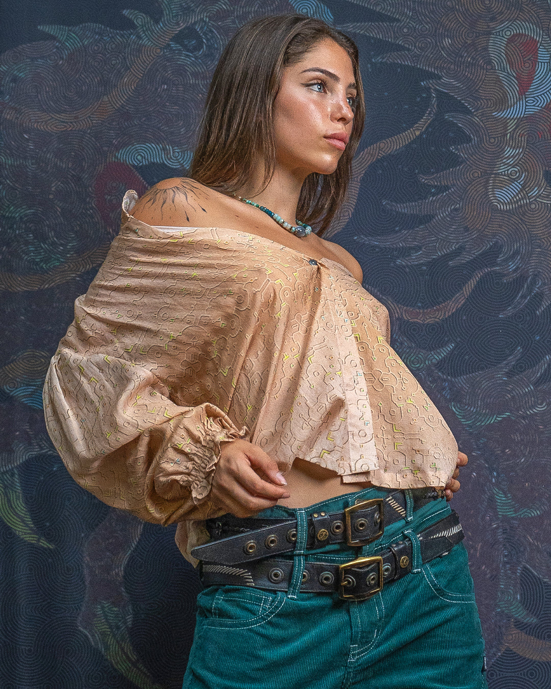 Shirt Woman Longsleeve Frufru / Bio Farms Bamboo - REBIRTH OF IKARO Whitesands